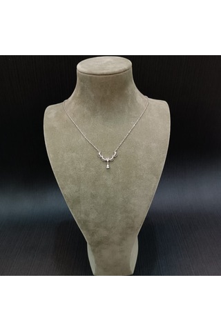 925 Ayar Gümüş Kanatlı Damla Model Tasarımlı Kolye Gümüş