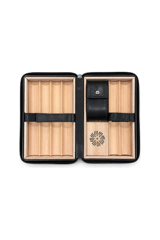 Cohiba Siyah Deri Puro Taşıma Çantası & Seyahat Humidoru Tr10003