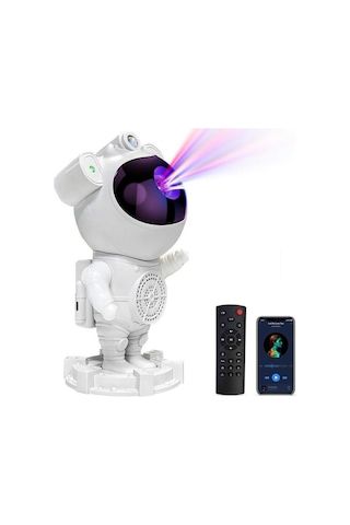 Astronot Starry Projector Galaksi Gece Lambası Yıldız Samanyolu Işıklandırma Bluetooth Hoparlör