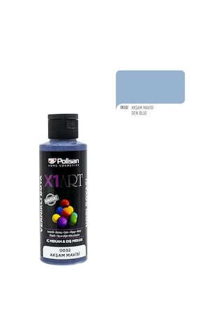 Polisan X1Art Vernikli Hobi Boyası 120Ml - 0032 Akşam Mavisi