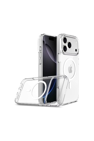 Schitec Apple, Uyumlu iPhone 17 Pro Magsafe Özellikli Şeffaf Kılıf