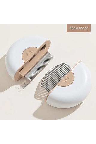 2-in-1 Kedi Tarak Köpek Bakım Fırçası Epilasyon Tapınma Temizleme Masaj Tarakları En İyi Pet Saç Fırçaları Haki