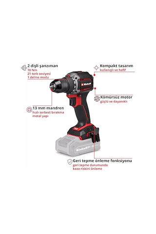 Einhell Profesyonel TP-CD 18/70-c Li Bl Solo Akülü Vidalama - 4514335