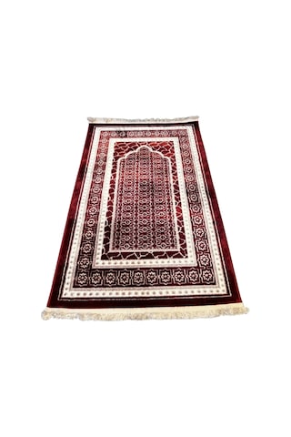 Seccade Dokuma Halı Seccade Püsküllü 80x125 Bordo