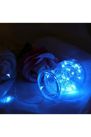 Padalink Usb Kumandalı Mavi Led Bakır Tel Işık Zinciri 6m - Düşük Gerilimli, Su Geçirmez, Esnek Tasarım Pil Yok Mavi