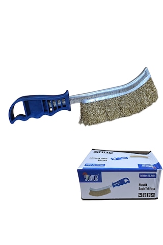 Junior 260mm Plastik Saplı Tel Fırça 12 Adet