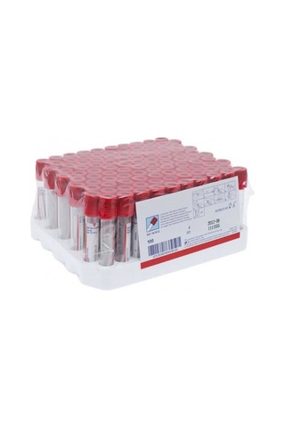 Kırmızı Kapaklı Vakumlu Boş Kan Alma Tüpü 10 Ml