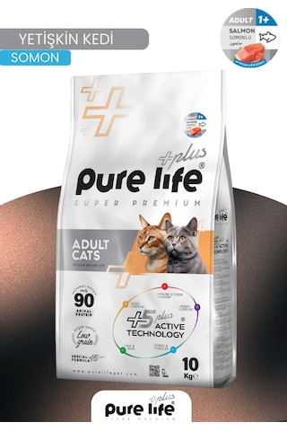 Plus Somonlu Yetişkin Kedi Maması 10 Kg