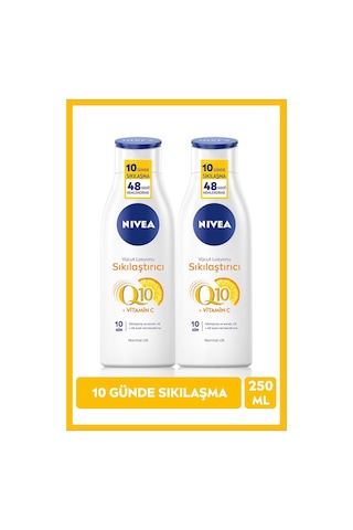 C Vitaminli Q10 Sıkılaştırıcı Ve 48 Saat Nemlendirici Vücut Losyonu 2 X 250 Ml,