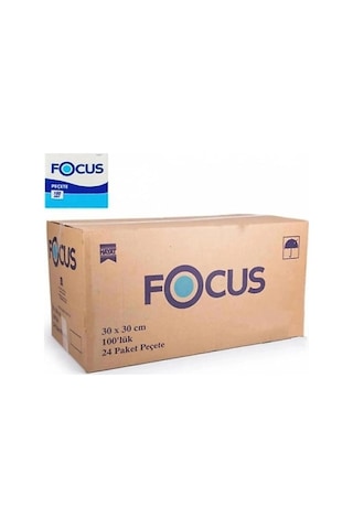 Focus Extra Kare Servis Peçetesi 30x30 Cm 100'lü 24 Paket