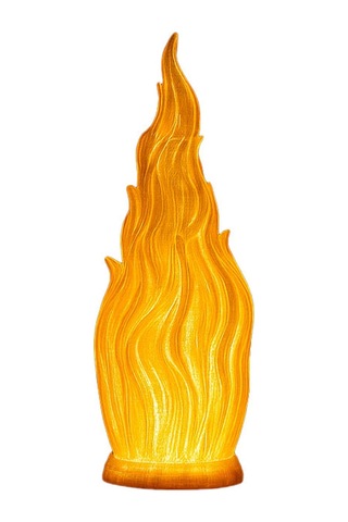 Alev Şeklinde Dekoratif Gece Lambası-fibrika Store Turuncu