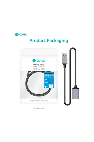 Usb Uzatma Kablosu Dişi Erkek Usb 2.0 Data Şarj Yazıcı Klavye Mouse Uzatıcı Örgülü 1 Metre