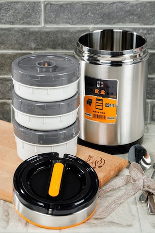 Cooker 3'lü 1.9 Litre Paslanmaz Çelik Yemek Termosu Yk1090 Çok Renkli