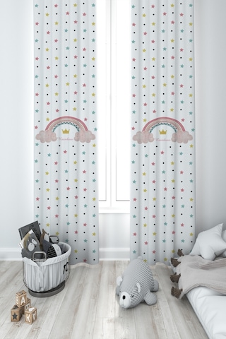 Mekta Home Bebek Ve Çocuk Odası Yıldızlı Ve Seksek Desenli 2 Kanat Fon Perde Mekta Home Bebek Ve Çocuk Odası Yıldızlı Ve Seksek Desenli 2 Kanat Fon Perde