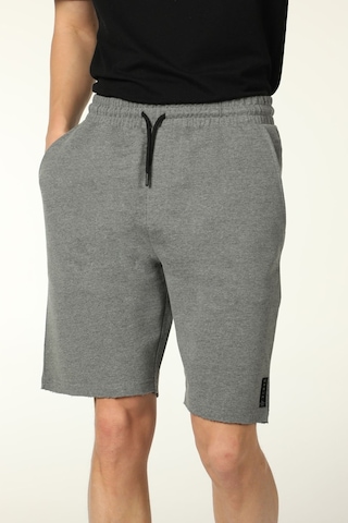 Defys Erkek Paça Ve Etiket Detaylı Cepli Regular Fit Şort Koyu Gri Melanj - 527885669 Koyu Gri Melanj