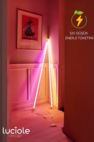 Rgb Led Strip Tube Light Abajur Uzaktan Kumandalı Işık Lamba Ampül Aydınlatma Renkli Atube3