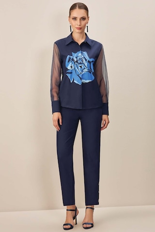 Gömlek Yaka Lacivert Poplin Gömlek Lacivert