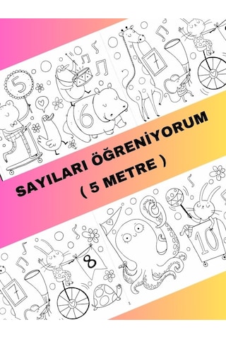 Sayıları Öğreniyorum Boyama Kağıdı 5 Metre