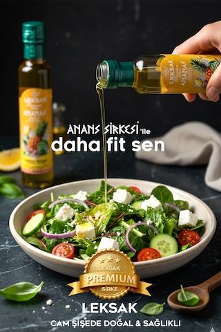 Leksak Ananas Sirkesi 250ml  Sirke Cam Şişede  Doğal Fermente -  Form Sirkesi.