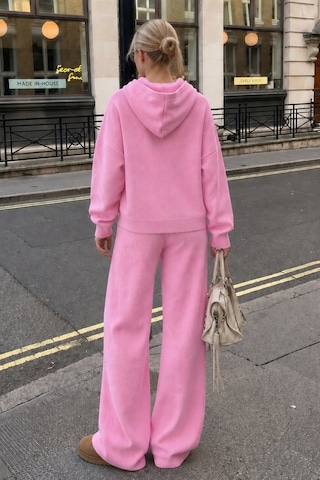Madmext Pembe Kapüşonlu Kadın Triko Takım Mg2892