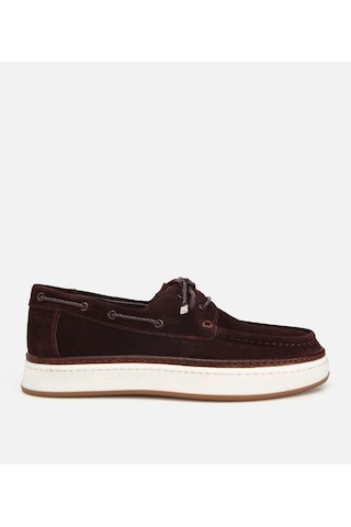 Hotiç Erkek Süet Deri Kahverengi Bağcık Detaylı Günlük Loafer 02ayh319380a480 02ayh319380a480