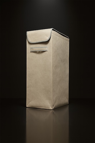 Keçe Çamaşır Sepeti Kapaklı Dikdörtgen Kirli Sepeti Katlanabilir Ve Dayanıklı Çamaşır Düzenleyici Siyah