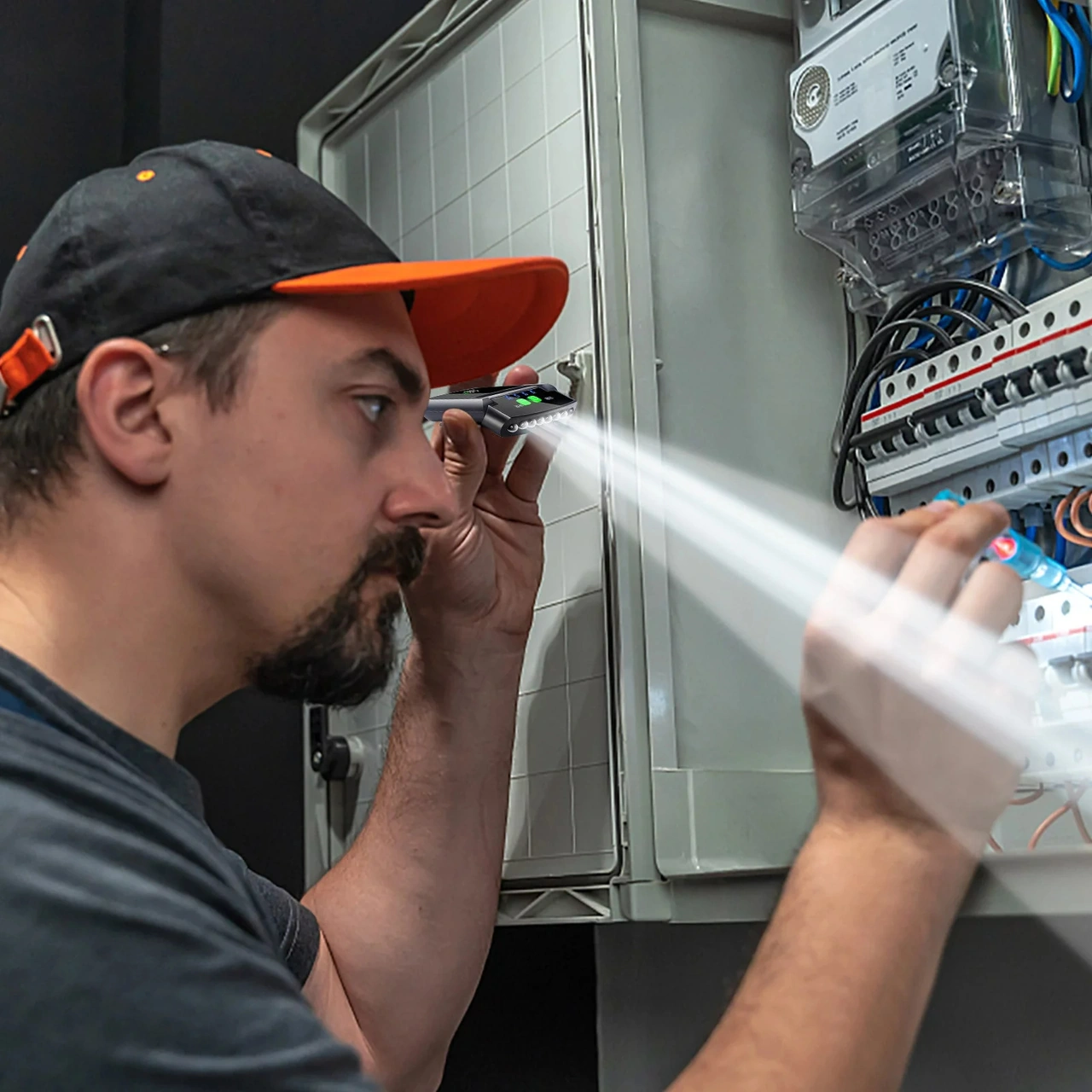 Yunboo Usb Şarjlı 6 Led'li Entegreli Fener, 30m Işık Aralığı, Hareket Sensörlü, Su Geçirmez, Kask Üstü, Kamp Ve Gece Balıkçılığı İçin Siyah Siyah