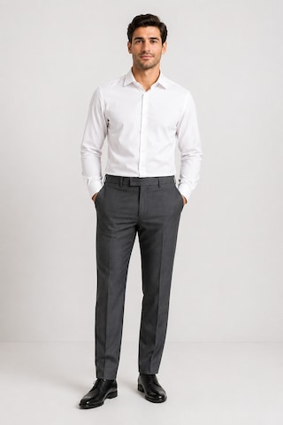Bihan Store Erkek Regular Fit Kumaş Pantolon - Rahat Kesim, Esnek Kumaş, Pilesiz 008-gri