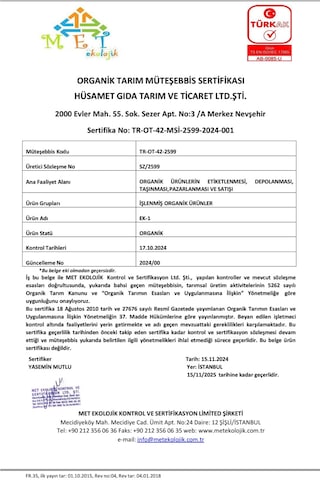 Organik Patlayan Mısır 500gr Pestisit Analizli Organik Sertifikalı