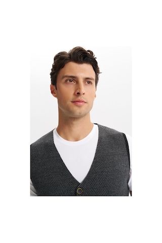 Arma Erkek Slim Fit Örme Likralı Pike Triko Yelek Kısa Kollu, %90 Akrilik %10 Wool K0yyo0858 Siyah