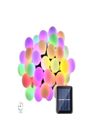 50 Led Renkli Solar Güneş Enerjili Bahçe Teras Balkon Ağaç Lambası Aydınlatması