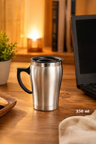 Porsima 05550 Paslanmaz Çelik Termos Kupa Termos Bardak 350ml Güm