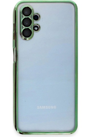Tedar Samsung Galaxy Uyumlu A13 4g Kılıf Razer Lensli Silikon - Yeşil Najmaddin standart