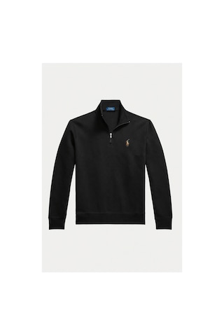 Polo Ralph Lauren Çift Yüz Interlok Yarım Fermuarlı Sweatshirt Siyah