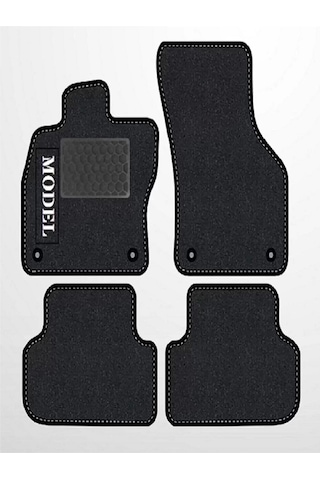 Audi A6 2019+ Ve Rs6 Avant Siyah Halı Siyah Kenar Petek Topuk