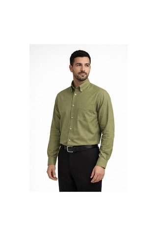 Dormen Uzun Kol Klasik Erkek Regular Fit Gömlek 7607 Yeşil