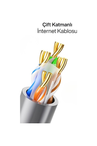 Nc-1 Outdoor 305 Metre / 0.57mm Tel Kalın Cat6 Ftp Çift Katmanlı Dış Ortam Network İnternet Kablosu