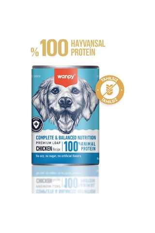 6 Adet Tahılsız Köpek %100 Gerçek Et Biftekli Ve Tavuklu Konserve Yaş Mama 375 Gr