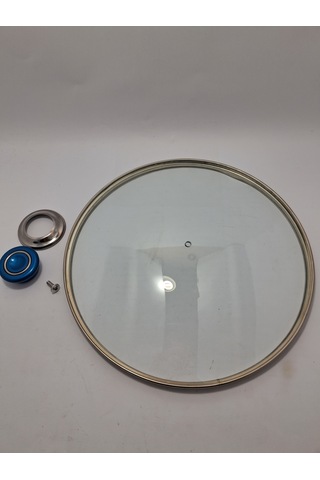 Cam Kapak 30 Cm Ve Parliement Mavi Kulp