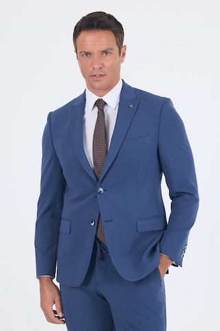 İmza Lacivert Kırlangıç Yaka Kelebek Astar 6 Drop Slim Fit Beli Lastikli Takım Elbise 1001250176 Lacivert