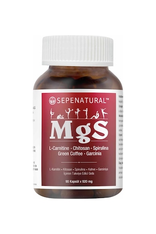 Sepe Natural MgS L-Carnitin Chitosan Spirulina Green Coffee Garcinia Ekstreleri Krom 90 Kapsül x 920 MG