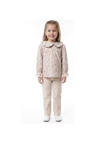 Xo Kids Kız Çocuk Elbise 3-7 Yaş 4756 Bej
