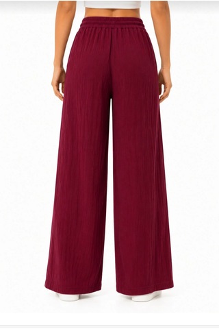 Comeor Comedy Bel Lastikli Geniş Paca Bordo Pantalon