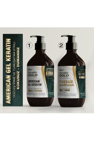 Bio Keratin Gold Kokusuz Dumansız 2'li Jel Keratin Seti