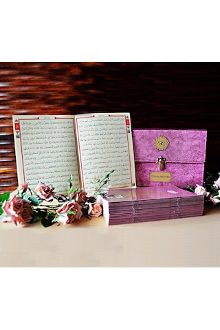 Kur'an-ı Kerim 30 Cüz Hatim Seti - Pembe Rahle Boy - Bilgisayar Hatlı- Medrese Kitabevi