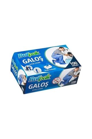 Hijyenik Tek Kullanımlık Galoş Mavi Tek Lastikli Ayakkabı Kılıfı 8 Mikron 100 Lü Paket