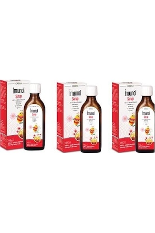 Orzax İmunol Ballı Çilekli Şurup 3 x 150 ML