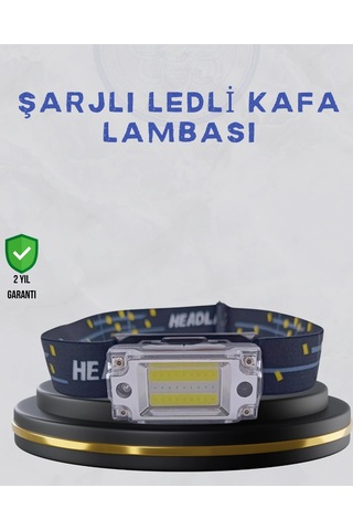 Kompakt Led Kafs Feneri Usb Şarjlı Manyetik 2 Işık Modlu 215 Lümen Çok Renkli