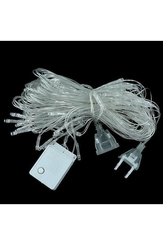 Hobibahçem 1x2 Metre Dekoratif File Ağ Perde 192 Led 8 Animasyonlu Farklı Işık Modu Rgb Fişli RGB