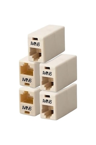 Mn6 M14 5 Adet Rj45 Ethernet Kablo Birleştirici, Cat5 Cat5e Cat6 Uyumlu Dişi Dişi Lan Kablo Uzatma Aparatı